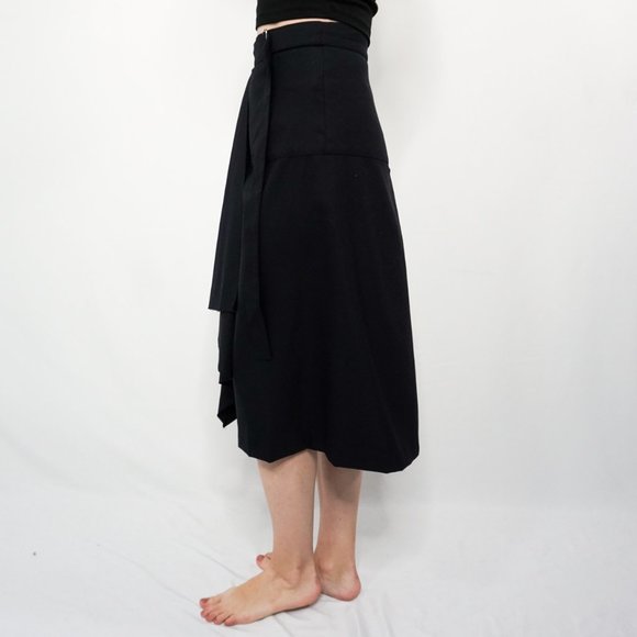 TOTOKAELO Shuri Wool Blend Pleated Wrap Skirt NWT - Picture 5 of 8